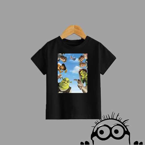 Remera Niño Niña Personalizada Shrek Fiona Burro Pelicula