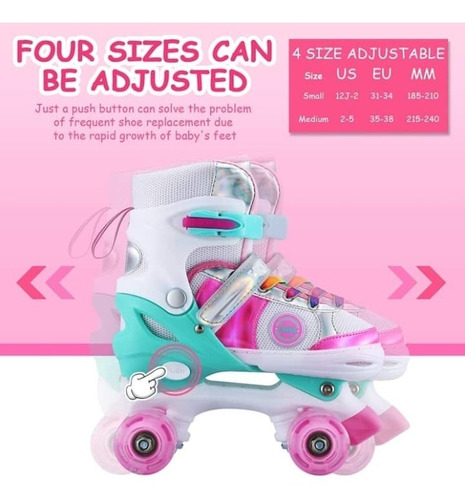 Imagen 5 de 7 de Patines De 4 Cuatro Ruedas Con Luces