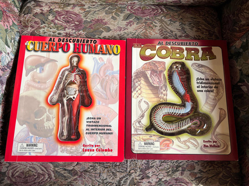 Combo Libros 3d Cuerpo Humano Y Cobra Al Descubierto Maqueta