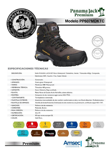 Imagen 9 de 10 de Zapatos De Seguridad Panama Jack 607m