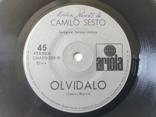 Vinilo Single De Camilo Sesto Olvidalo (z108
