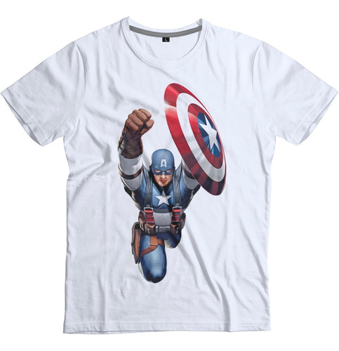 Remera Capitan America Marvel Iron Man Super Heroes D100