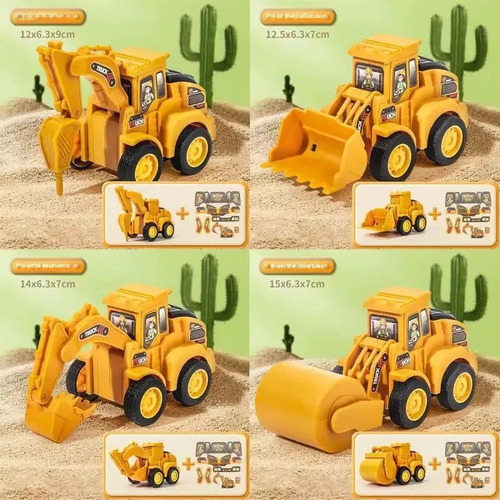 Inertial Toy Car Press Excavator Plastic Model