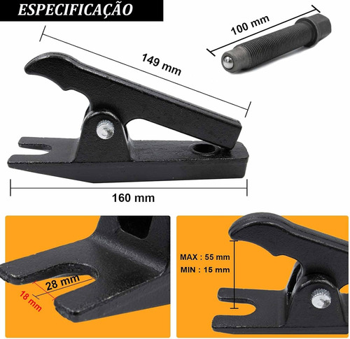 Saca Pivô Extrator Terminal De Direção Separador Universal