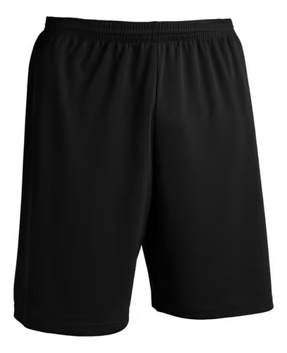 Short De Futbol Niño Negro Liso 