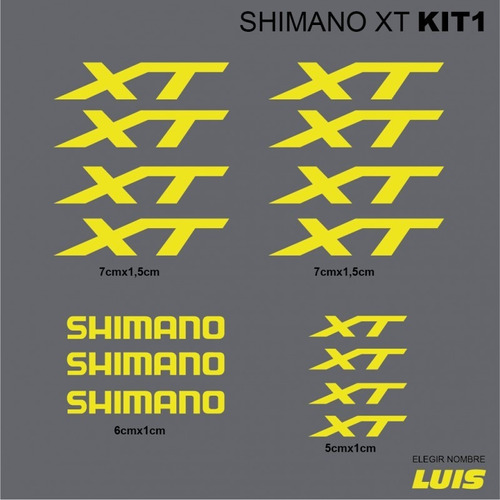 Shimano Xt Sticker Calcomania Para Cuadro De Bici 
