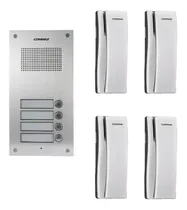 Comprar Portero Commax 4 Internos Frente 4um + 4 Tel Ss + Fuente Cuo
