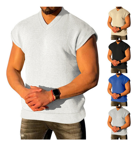 Playera Sin Mangas Tipo Gofre Sin Mangas Con Estampado De Ch