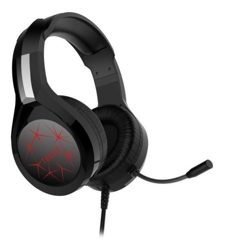 Imagen 2 de 6 de Audífono gamer Tedge GT-G10 negro con luz LED