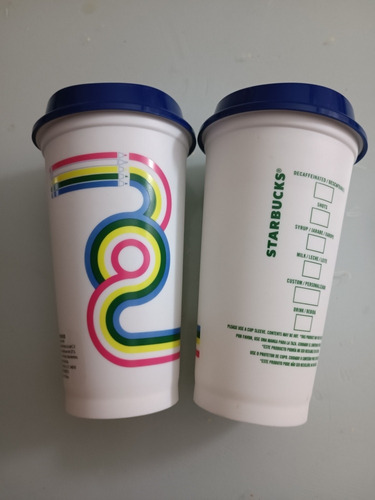2 Termos Starbucks Pride Lgbt+ Reutilizables Original Nuevos