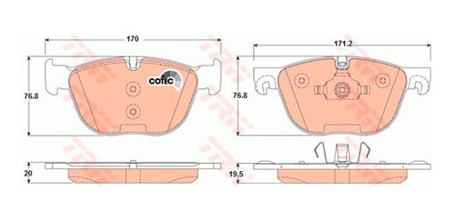 Pastilhas De Freio Dianteira Bmw X5 3.0 Si 2006-2009 (e70)