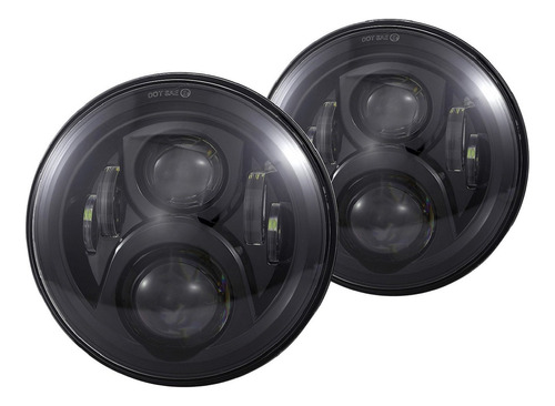 Faro Delantero Led Redondo 7  Para Wrangler Jk Tj Cj Hummber