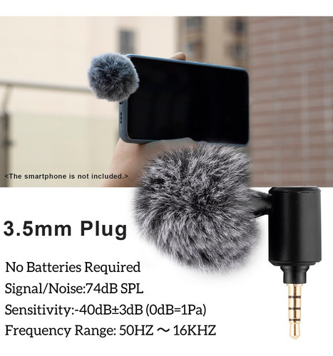 Mini Plug-in Smartphone Micrófono Teléfono Móvil Mic Cardioi