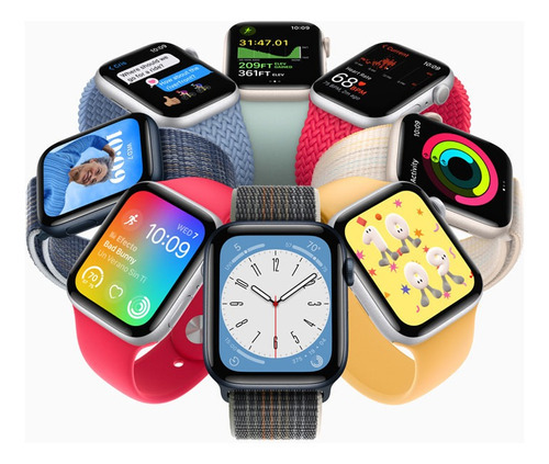 Apple Watch Serie 8 45mm + Chip + Locales Fisicos + Sellados Color De La Caja Negro