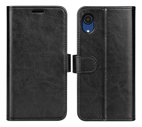 Funda Case For Samsung A03 Core Flip Cover Negro Antishock