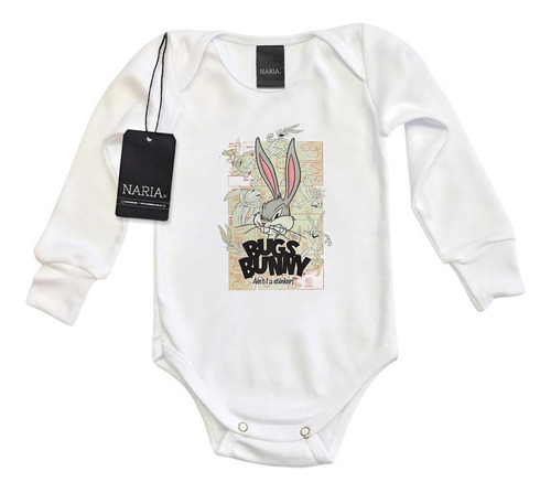 Body Bebe Manga Larga Bugs Bunny Dibujo Art Logo - Psbu10