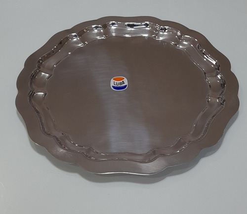 Bandeja Redonda Mozo 34 Cm Acero Inoxidable Luba Bazar.ebi