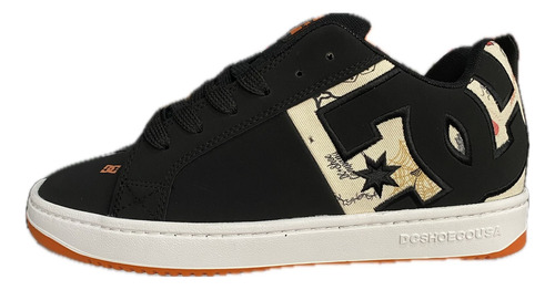 Zapatilla Dc Shoes Court Graffik Sq Black Scribble Hombre