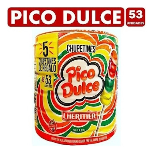 Pico Dulce Chupetin Pote De 48 Unidades Piñata