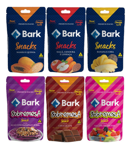 Bark Petisco Bifinho Para Cão Mix Fruta E Sobremesa 200gkit6