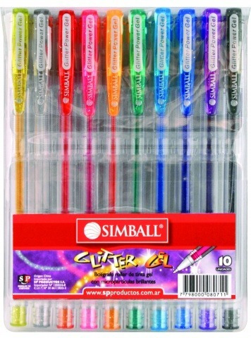 Rollerball Simball Gel Glitter X10