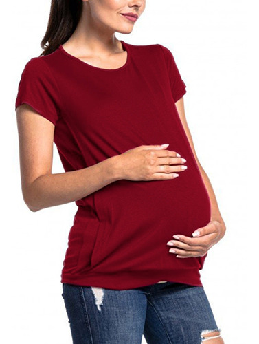 Blusa L Liso Lactancia Mujer Embarazada Maternidad 6403 