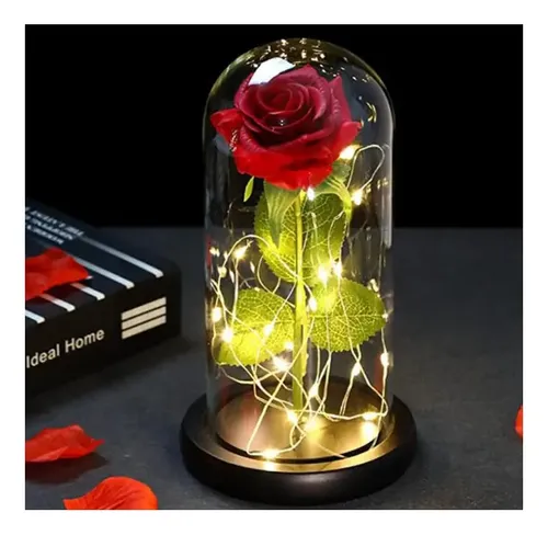 Botella Led Rosa Botella Led De Cristal Con Forma De Flor De Rosa Eterna, Ide | Meses ...