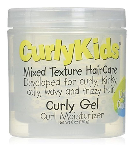 Curly Kids Gel Hidratante Para Rulos, 6 Onzas., Paquete De 1