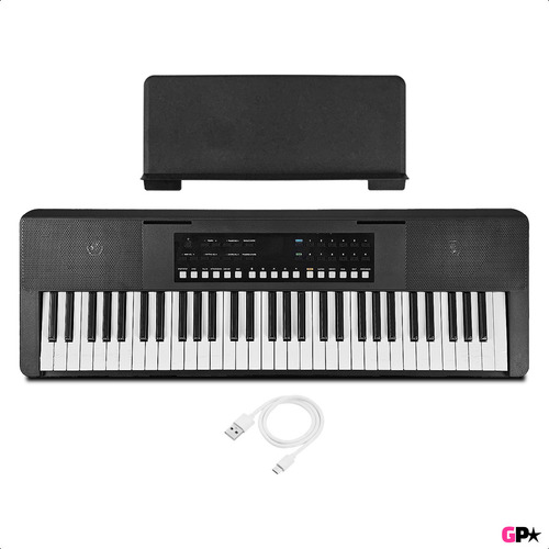 Organo Teclado 5/8 Sensitivo Banco Fuente Pie Funda Ek61208