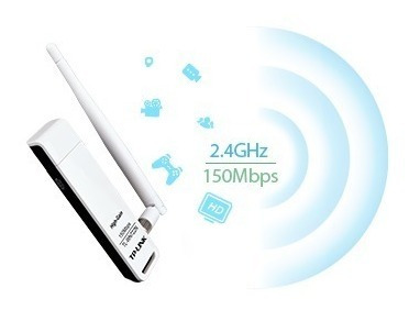 Imagen 2 de 7 de Adaptador Antena Tplink Tlwn722n 150mbps 2.4ghz Usb