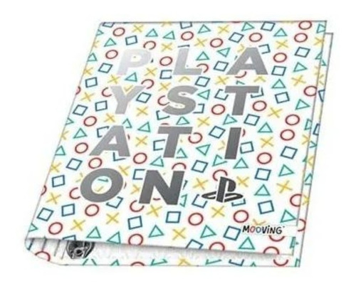 Carpeta Escolar Mooving N3 Playstation Legitima 3 Modelos Color Blanco