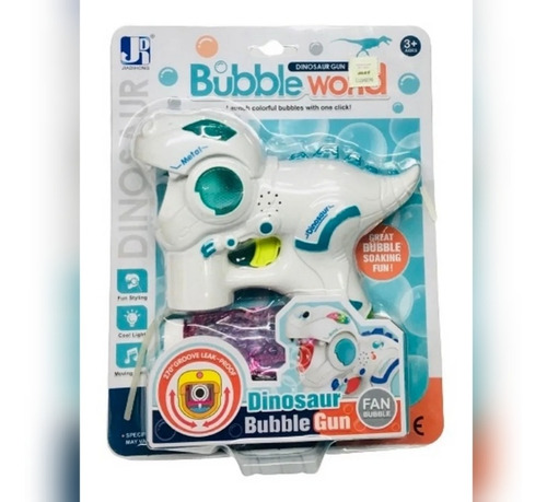 Pistola De Burbujas Modelo Dinosaurio Con Sonido Y Luces