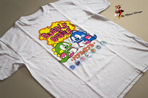 Remera Bubble Bobble Arcade Game Retro Art