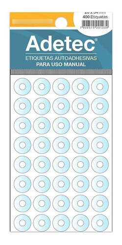 400 Etiquetas Manual Ojetillos Adhesivos De Plastico - 704