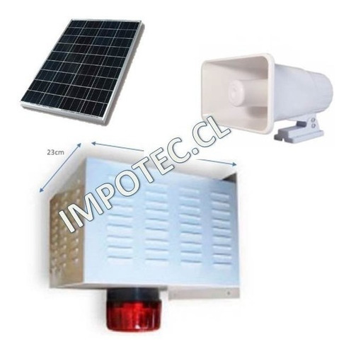 Alarma Comunitaria Solar Boton De Panico 2 Control / Impotec