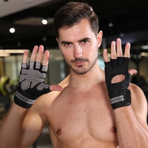 Imagen 6 de 10 de Guante Deportivo C/ Muñequera Transpirable Gym Pesas