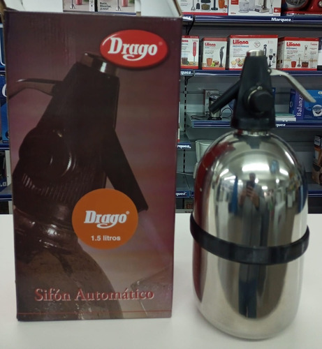 Sifón Drago Automático 1,5 Litros Con Cápsula De Carga