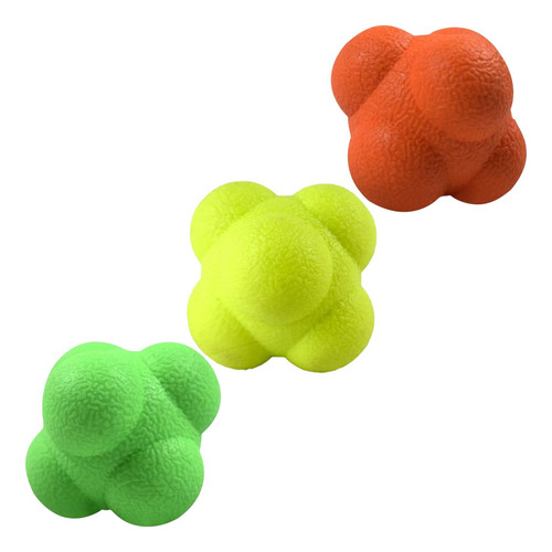 Bola De Reacción Airlaxer 2.83 Pulgadas Paquete De 3 Unidade Verde, Naranja, Amarillo
