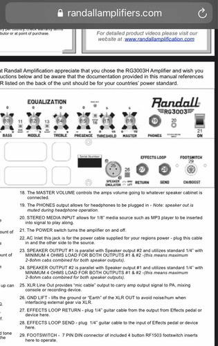 Imagem 4 de 4 de Cabeçote Randall Rg 3003 H - 300w