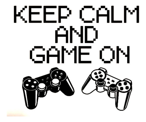 Vinilo Decorativo Personalizado Keep Calm And Game On