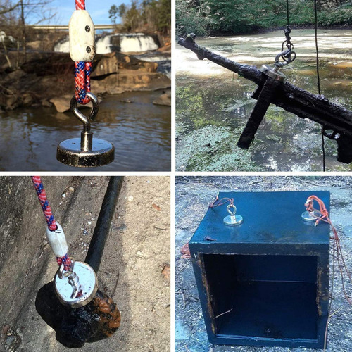Kit Iman De Pesca Neodimio Potente 226kg Con Cuerda Y Guante