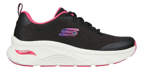 Zapatillas Skechers Running Mujer Arch Fit D'lux Neg-ros Cli