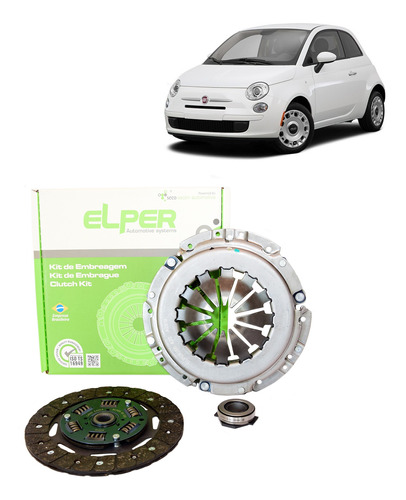 Kit De Embreagem Elper Fiat 500 Cult 1.4 8v Evo Dual 12 A 15