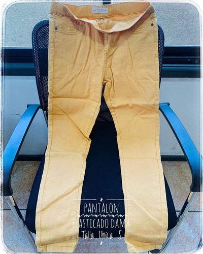 Pantalon Verano Mujer Elasticado  Amarillo Mostaza