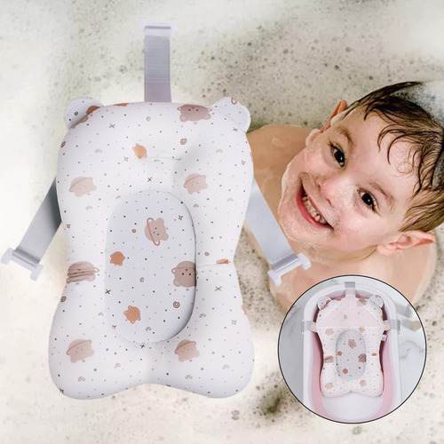 A Cojín De Baño Para Bebé Para Bañera Ajustable Blanco