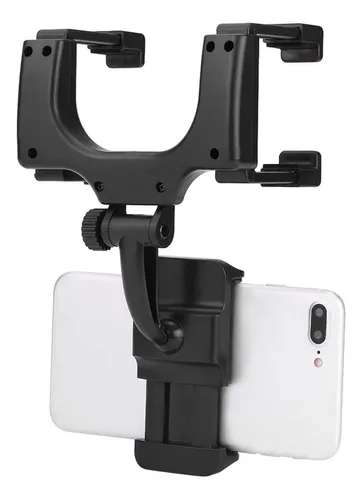Soporte Para Celular Para Auto Espejo Retrovisor Montaje Seguro Y Ajustable Para Una Visibiiidad Óptima Mientras Conduces