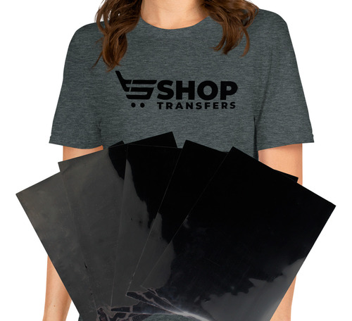 Filme De Recorte Termocolante P/ Plotter 10 Folhas A3 Preto