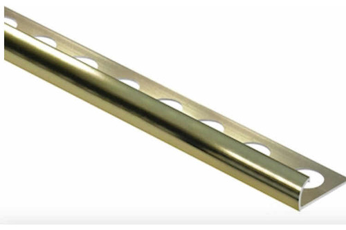 Perfil Decorativo Para Muro Oro Mate 2.5 Ml X 12 Mmpieza
