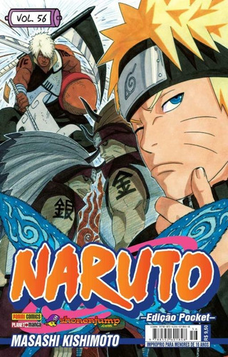 Naruto Pocket Ed. 56, de Kishimoto, Masashi. Editora Panini Brasil LTDA, capa mole em português, 2016