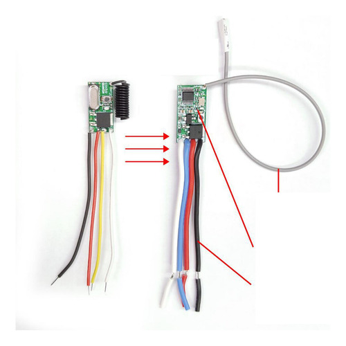 3 Rf 433mhz Secure Mini Relé Inalámbrico En La Antena